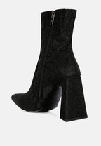 Bottines Hustlers Shimmer à talons blocs