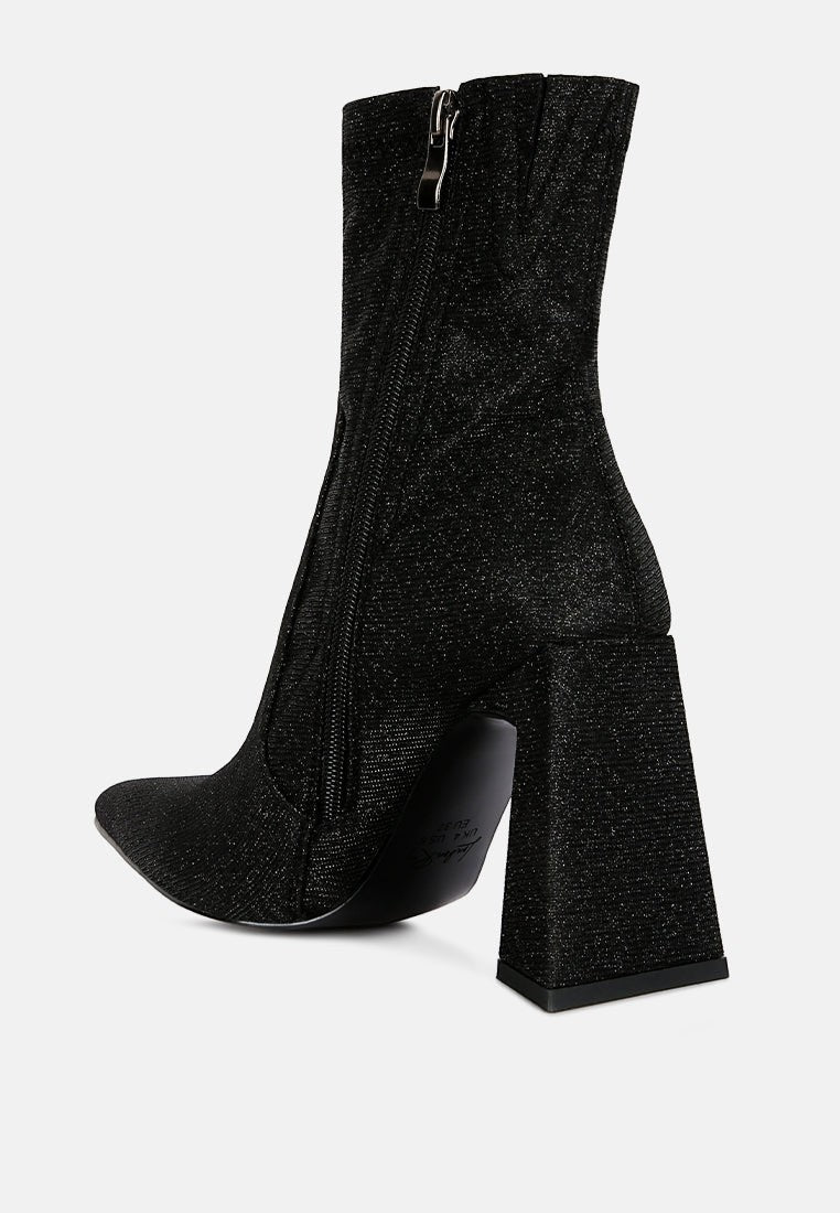Bottines Hustlers Shimmer à talons blocs