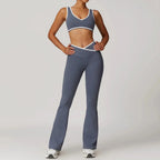 Seamless Yoga Set – Flairé™ Cross High Waist Workout Set