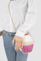 Cute ice cream sundae clutch bag with cupcake design, perfect for summer outings and parties