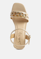 Illusion Metal Chain Link Fantasy Heel Sandals