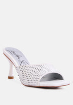 Imprint Heat Set Diamante Slip On Sandals