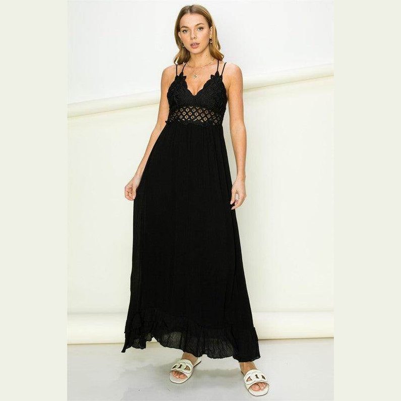 In Love Bustier Lace Maxi Dress - VacationGrabs