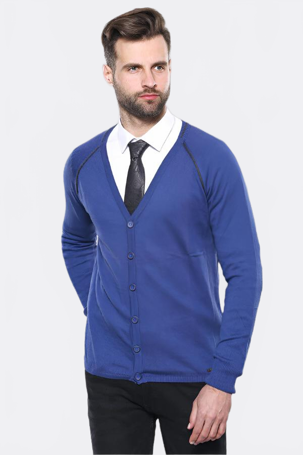 Indigo Cotton Men's Knitwear – front view