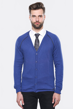 Indigo Cotton Men's Knitwear – side view
