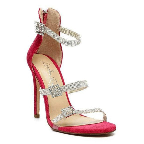 Ines Bling Strap High Heel Sandals - VacationGrabs