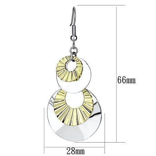 VacationsGrabs iron statement earrings for women with layered metal design and a shiny finish