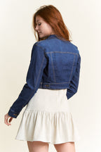 Women's denim jacket in blue, perfect for a casual day out