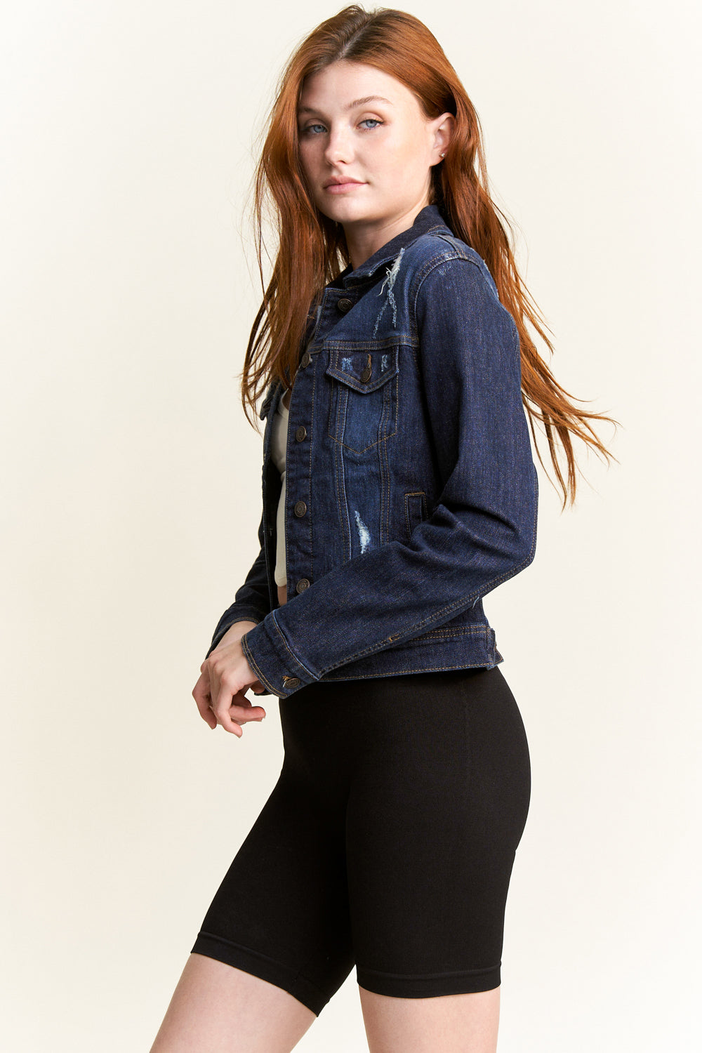 Women's denim jacket from Shop ENJEAN for casual outfits
