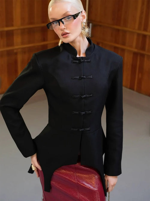 Black women's puffer jacket, lightweight for stylish winter warmth