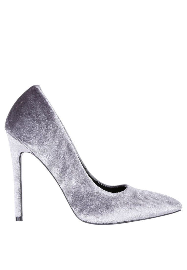 Janessa Velvet Stiletto Heel Pumps