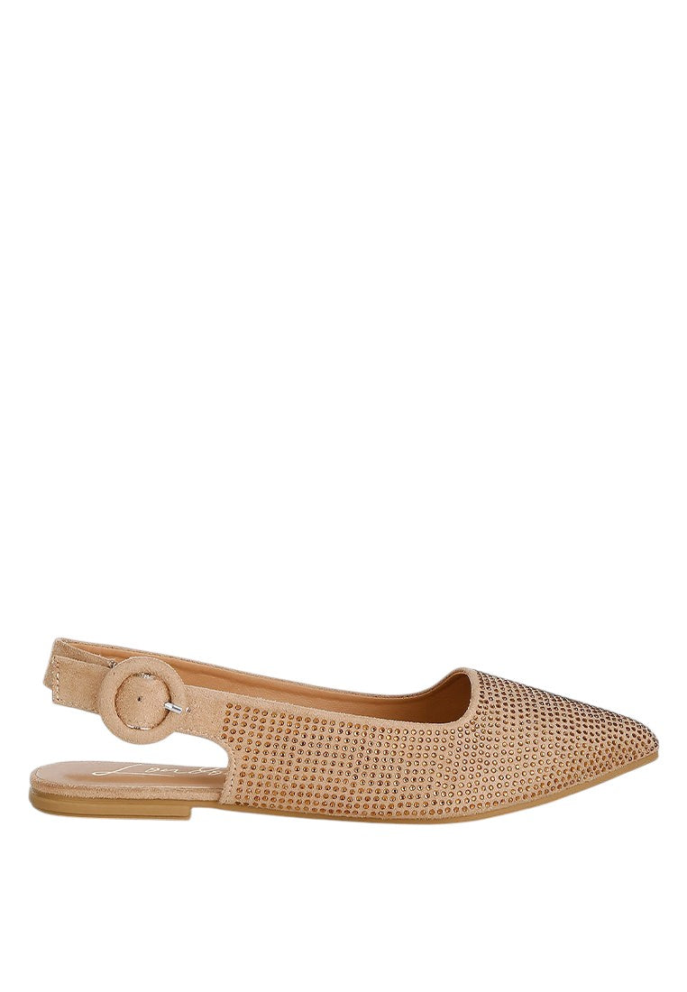 Jarisa Rhinestones Embellished Slingback Mules