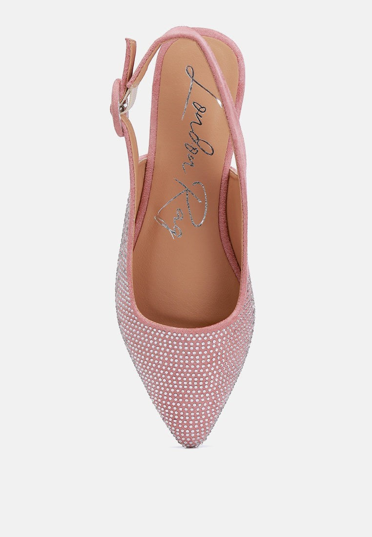 Jarisa Rhinestones Embellished Slingback Mules