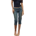 Women's blue jeans and capri pants, ideal for casual wear