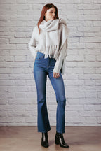 Women's blue jeans with flare for a stylish casual look