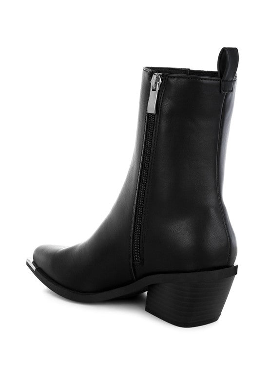 Rag Company Jeffers Ankle Boots stylish travel with a sleek black design and a convenient side zipper