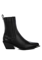 Rag Company Jeffers ankle boots stylish travel in black leather with a modern heel design