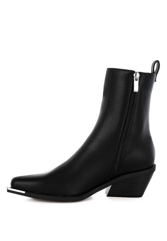 Rag Company Jeffers Ankle Boots stylish travel with sleek black design and chic pointed toe