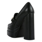 Stylish black jewel block heel loafers with a chic design for modern women's fashion