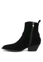 Rag Company Jockey Suede Boots for Women in Black with Stylish Design and Zipper Closure