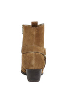 Back view of jockey suede boots for women with a stylish design and sturdy heel