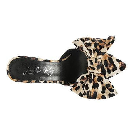 Women's Shoes - Heels Joelle High Heel Bow Tie Leopard Print Mules