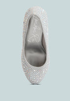 Jolly Exquisite Rhinestone-Embellished Stiletto Pumps