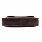 Vintage leather mens briefcase with a sleek design, perfect for stylish professionals