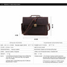 Vintage leather mens briefcase with a stylish design and adjustable shoulder strap for professional use