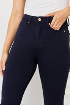 Judy Blue tummy control skinny jeans in dark wash style for a flattering fit and comfort