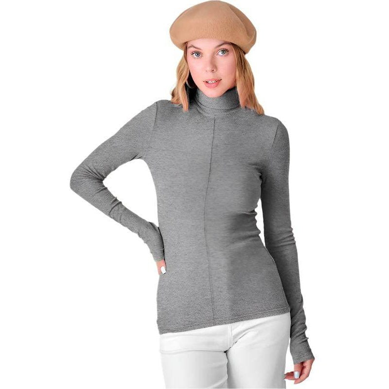 Julie Turtleneck Long Sleeve Top - VacationGrabs