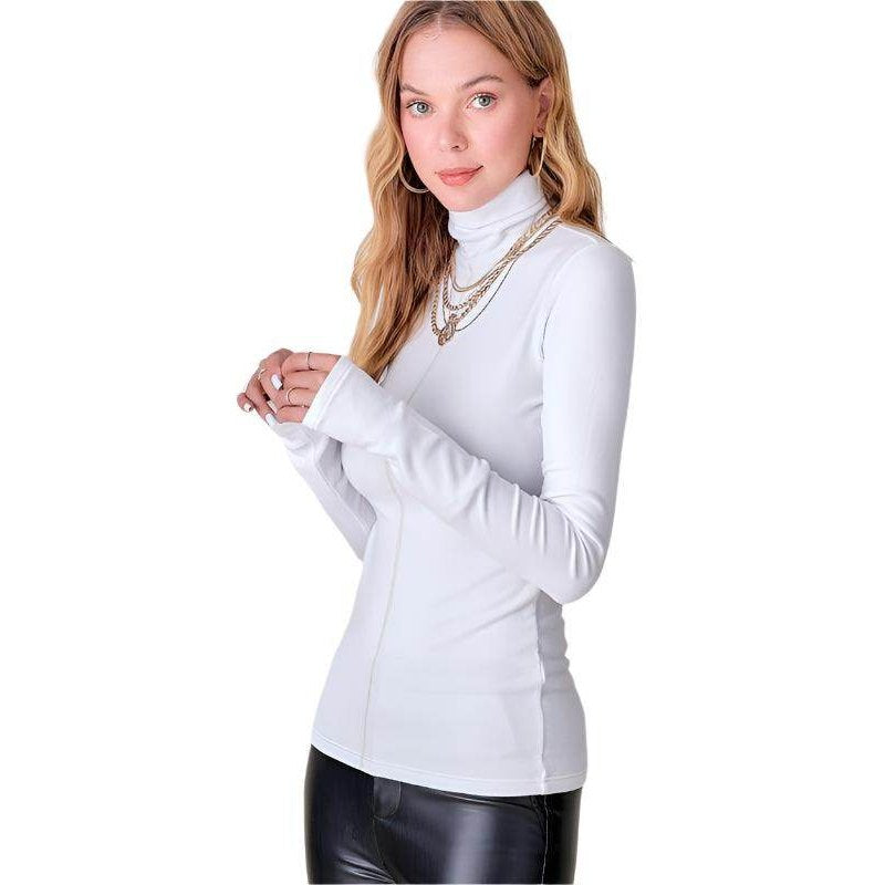 Julie Turtleneck Long Sleeve Top - VacationGrabs