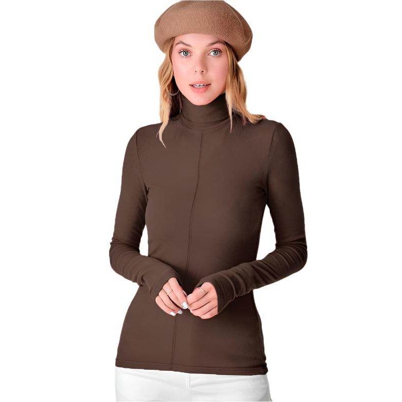 Julie Turtleneck Long Sleeve Top - VacationGrabs