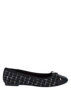 Junpey Plaid Tweed Ballet Flats