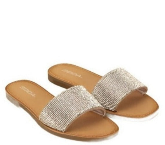 Women's Shoes - Flats Justice-S Rhinestone Slides