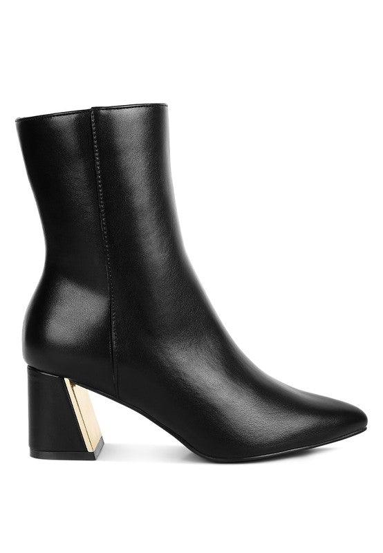 Women's Shoes - Boots Kaira Metallic Accent Heel High Ankle Boots