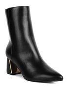 Women's Shoes - Boots Kaira Metallic Accent Heel High Ankle Boots