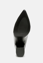 Kamira Patent Block Heeled Pumps