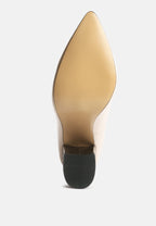 Kamira Patent Block Heeled Pumps