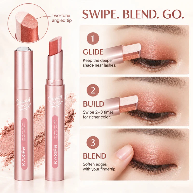 KAXIER two-tone creamy shimmer eyeshadow stick (photo 5 of 10)