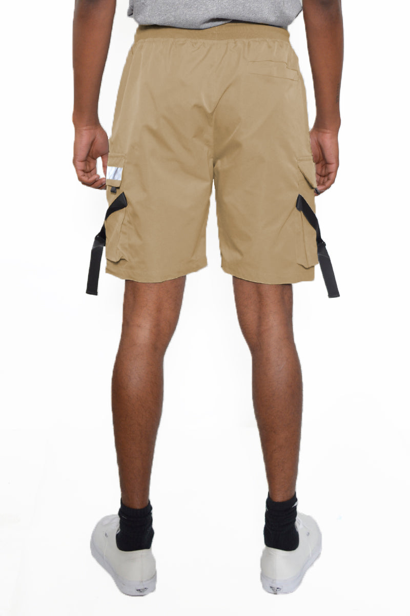 Men's Tactical Cargo Shorts with Straps & Buckle