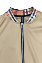 Checkered Track Set – Full Zip Jacket & Elastic Waist Bottom