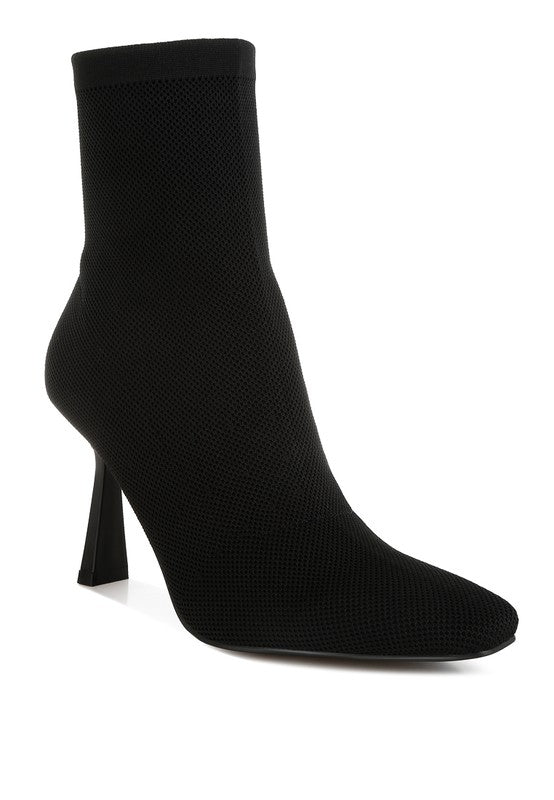 Kintley heeled ankle boots from Rag Company in black with a sleek design and pointed toe