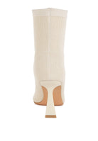 Rag Company Kintley heeled ankle boots in beige mesh with a stylish stiletto heel