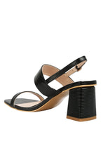 Kirk Elasticated Gussets Block Heel Sandals