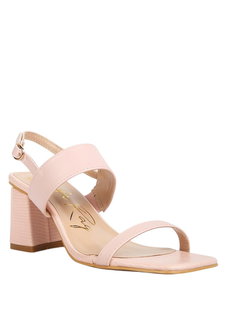 Kirk Elasticated Gussets Block Heel Sandals