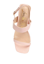 Kirk Elasticated Gussets Block Heel Sandals