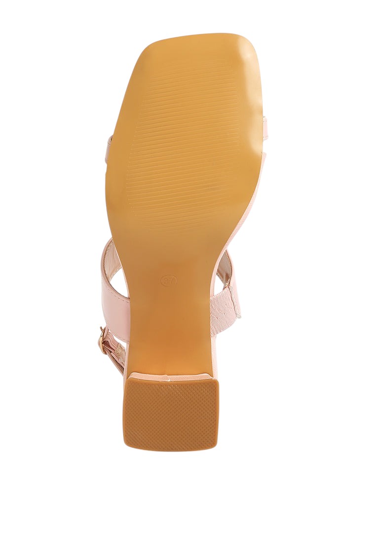 Kirk Elasticated Gussets Block Heel Sandals