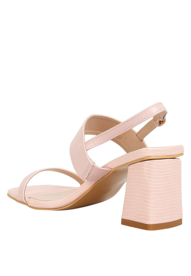 Kirk Elasticated Gussets Block Heel Sandals
