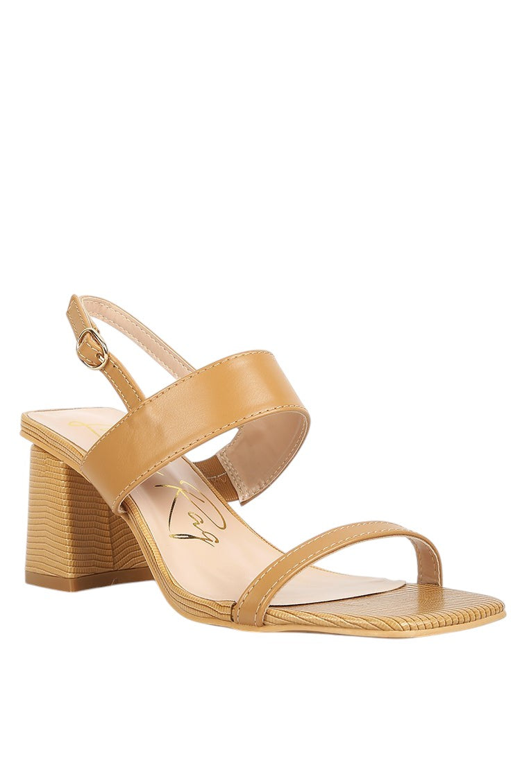 Kirk Elasticated Gussets Block Heel Sandals